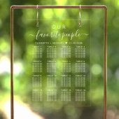 Nos personnes préférées 16 Table Planification de