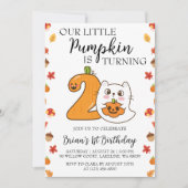 nos petites invitations d'anniversaire de citrouil (Devant)