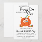 nos petites invitations d'anniversaire de citrouil (Devant / Derrière)