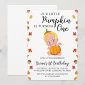 nos petites invitations d'anniversaire de citrouil (Devant / Derrière)