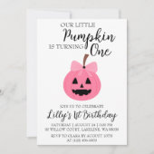 nos petites invitations d'anniversaire de citrouil (Devant)