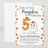 nos petites invitations d'anniversaire de citrouil (Devant / Derrière)