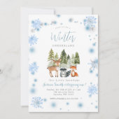 Nos petits Snowflakes invitation d'anniversaire de (Devant)