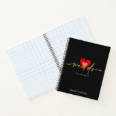 Nos plans Mariage Mariage Journal Chic Gold Script (Intérieur)