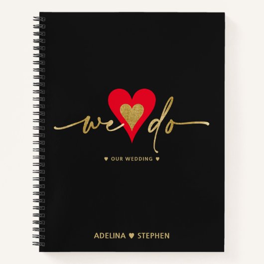 Nos plans Mariage Mariage Journal Chic Gold Script (Devant)