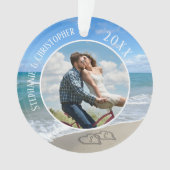 Nos premiers Coeurs de plage de Noël Couples Photo (devant)