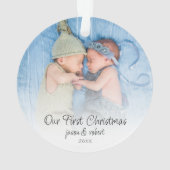 Nos Premiers Jumeaux de Noël Noms Superposition Ph (dos)