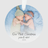 Nos Premiers Jumeaux de Noël Noms Superposition Ph (devant)