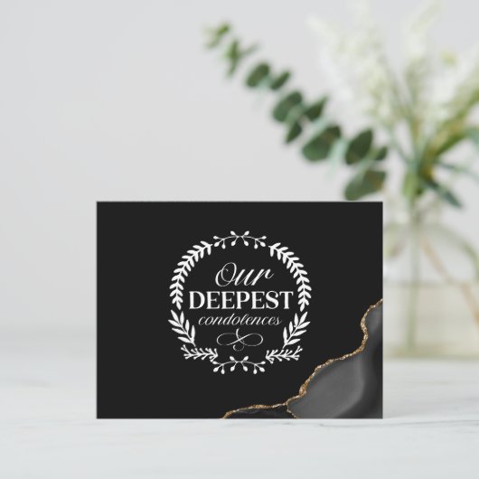 Nos sincères condoléances sur la carte noire (Debout devant)