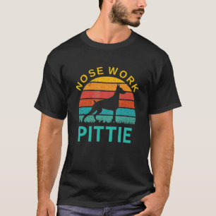 Nose Work Pittie Dobermann Dog Silhouette T-shirt