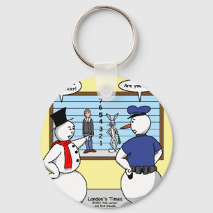 Noseless Snowman Bunny Suspect Gifts & T - shirts Sleutelhanger