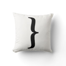 Nosetouch Press right Bracket Pillow White