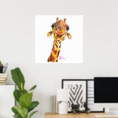 Nosey Giraffe ' Jo ' door Shirley MacArthur Poster (Thuiskantoor)