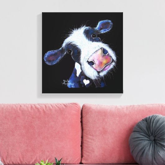 NoSeY Koe ' BeRTHa BeeTRooT ' DOOR SHiRLeY MacARTH Canvas Afdruk (Insitu (Woonkamer))
