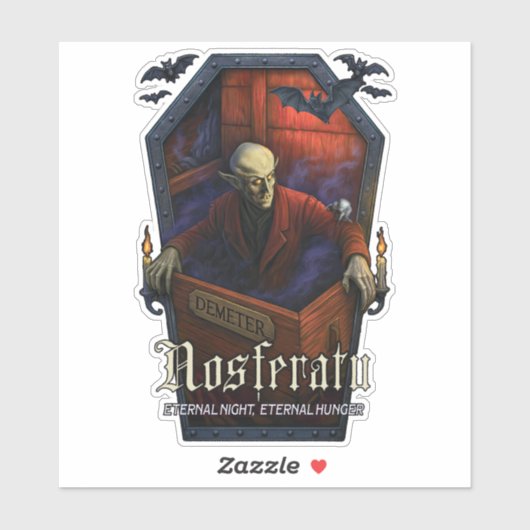 Nosferatu Coffin Edition Die-Cut Sticker – Gotisch (Vel)