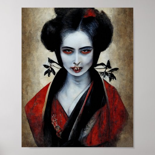 Nosferatu Geisha | Portret van een ampier Poster (Voorkant)