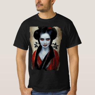 Nosferatu Geisha Portret van een vampier T-shirt