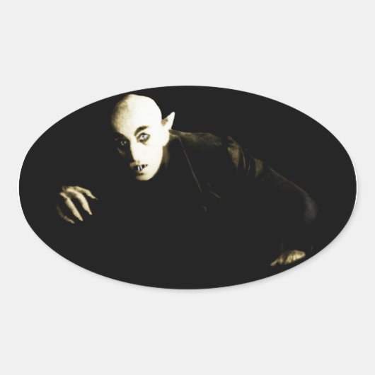 Nosferatu-Stickers Ovale Sticker (Voorkant)