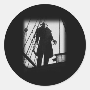 Nosferatu Vampier Horror Dracula Vlad Tepes Poste Ronde Sticker