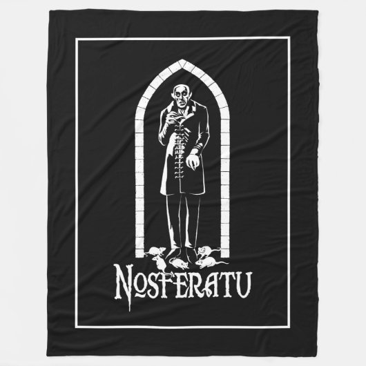 Nosferatu Vampire Fleece Deken (Voorkant)