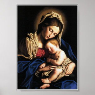 Nossa Senhora e o menino Jesus Poster