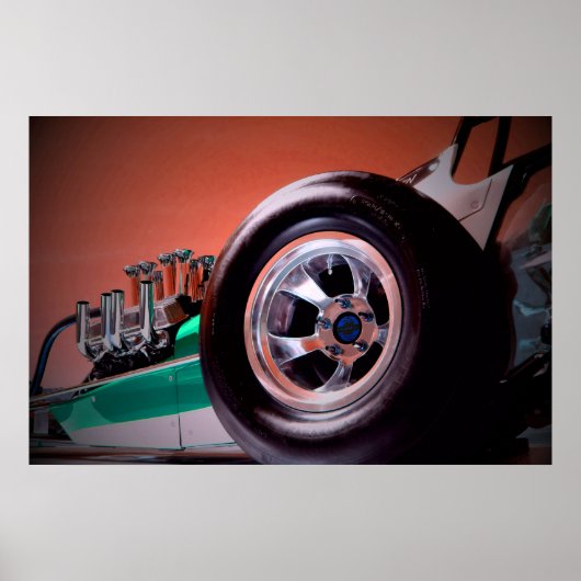 Nostalgia Dragster Poster (Voorkant)