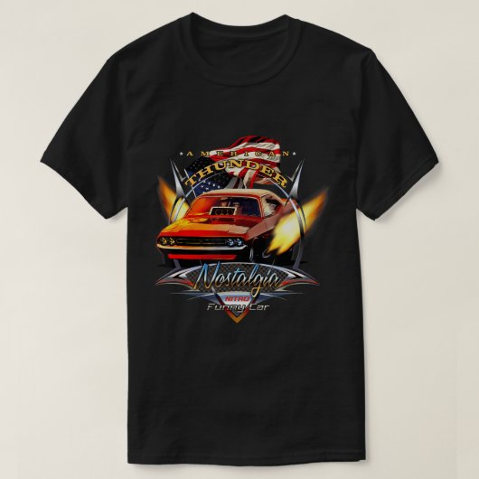Nostalgia Funny Car American Drag Racing T shirt (Design voorkant)