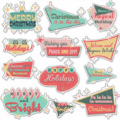 Nostalgia Noel - Retro Kerst Advertentie Stickers (Voorkant)