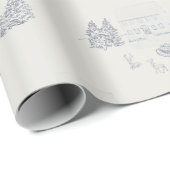 Nostalgic Blue Christmas Cadeaupapier (Rol Hoek)