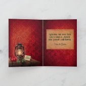 Nostalgic Candlelit Tree Christmas Card Feestdagen Kaart (Binnen)