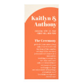 Nostalgic Charm Retro Wedding Programme (Devant)