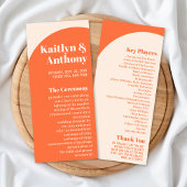 Nostalgic Charm Retro Wedding Programme