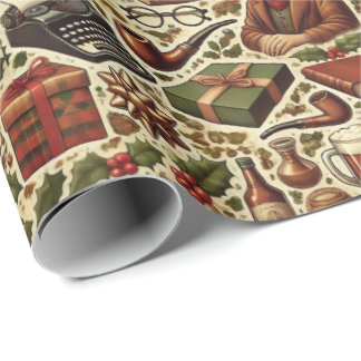 Nostalgic Christmas Wrapping Paper for Grandfather Cadeaupapier