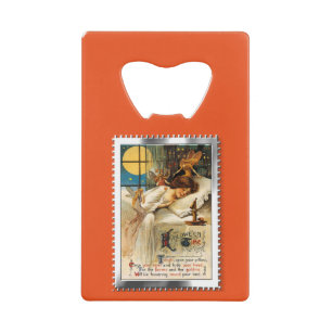Nostalgic Halloween Slumber Goblins and Fairies Kredietkaart Flessenopener