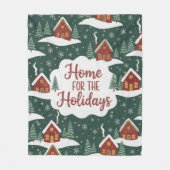 Nostalgic Home for the Holidays Cozy Christmas Fleece Deken (Voorkant)