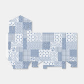 Nostalgic Indigo Faux Patchwork Tent Favor Box Bedankdoosjes (Uitgevouwen)
