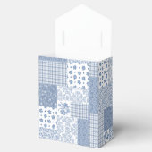 Nostalgic Indigo Faux Patchwork Tent Favor Box Bedankdoosjes (Geopend)