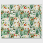 Nostalgic Kitschmas Cadeaupapier (Vlak)