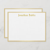 Nostalgic Look Gold Calligrafie Script Sjabloon (Voorkant / Achterkant)