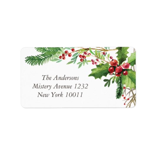 Nostalgic Merry Berry kerst Etiket (Voorkant)