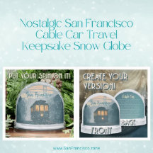 Nostalgic San Francisco Cable Car Travel Keepsake 