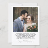 Nostalgic Type | Simple Vintage Wedding Photo Grid Bedankkaart (Achterkant)
