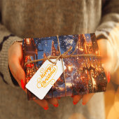 Nostalgic Victorian Christmas Village Wrapping Pap Cadeaupapier