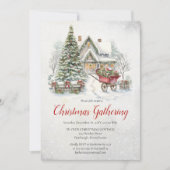 Nostalgic Vintage Cottage Christmas Gathering Kaart (Voorkant)