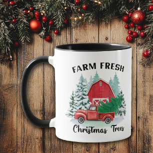 Nostalgie Boerderij Fresh Christmas Trees Mok