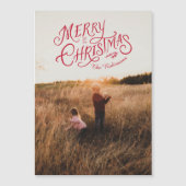 Nostalgie festive Joyeux Magnet photo de Noël (Devant)