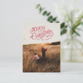 Nostalgie festive Joyeux Noël Photo Carte postale (Debout devant)