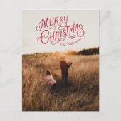 Nostalgie festive Joyeux Noël Photo Carte postale (Devant)