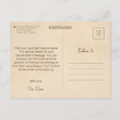 Nostalgie. Grunge foto-effect Sjabloon Briefkaart (Achterkant)