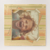 Nostalgie. Grunge foto-effect Sjabloon  Legpuzzel (Horizontaal)